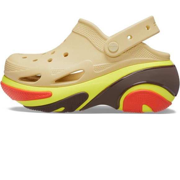 NWT CROC BUBBLE CRUSH PLATFORM CLOGS - Sesame (9) - Picture 7 of 9